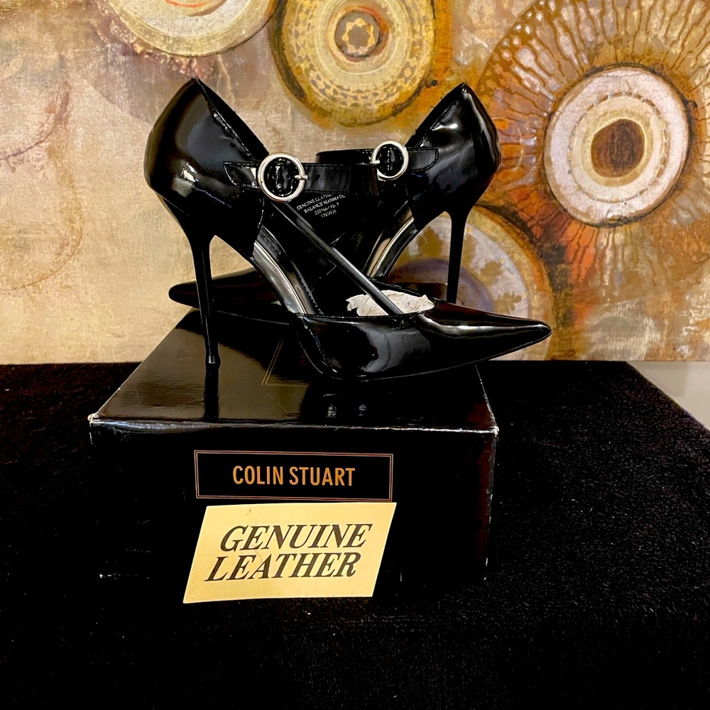 Colin Stuart Black Patent Leather Stiletto Shoes